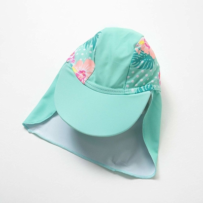 Le double piqué coud la fleur Tankini de maillot de bain de Lycra de bébé avec le chapeau fournisseur